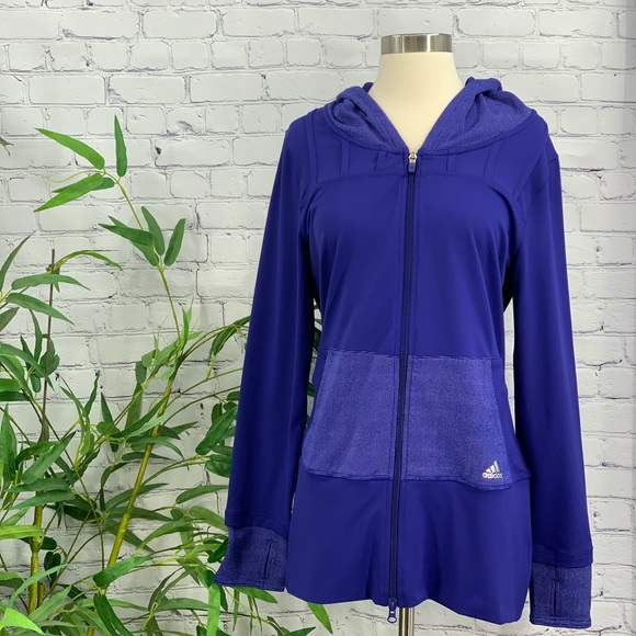 adidas Tops - Adidas Purple Hoodie w/ Thumb Holes & Pockets